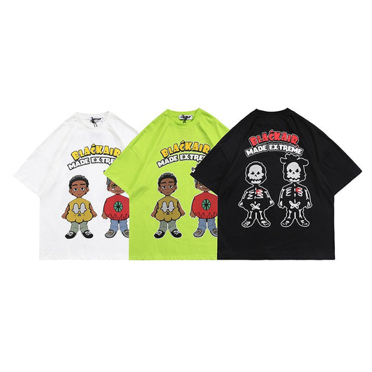 Camiseta de manga corta para hombre, estilo holgado y extragrande de Niche