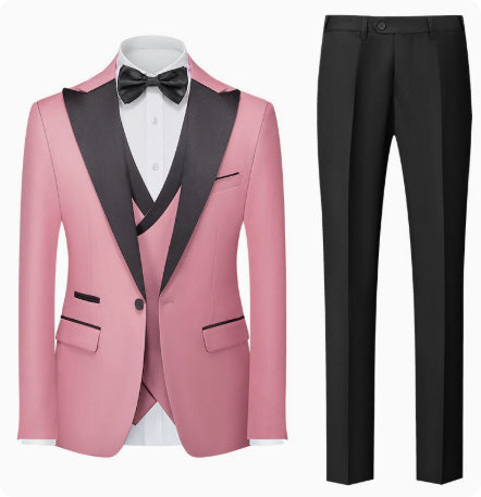 Slim Fit Three-Piece Suit Set for a Stylish Look
