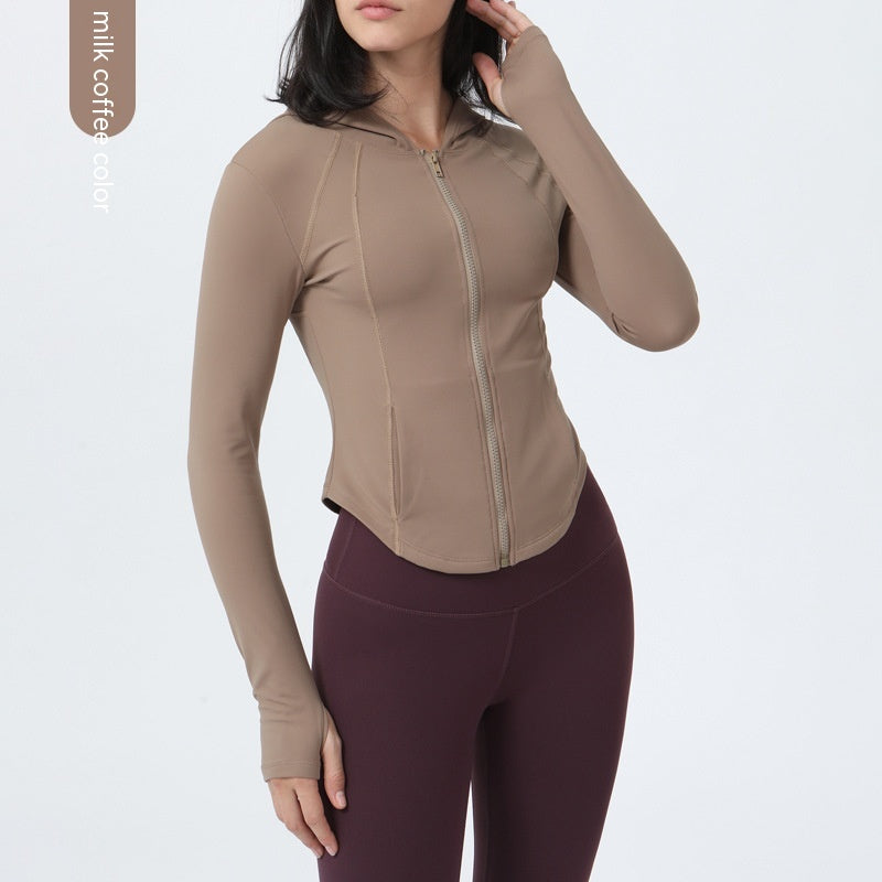 Manteau de yoga et de sport doublé polaire pour femme