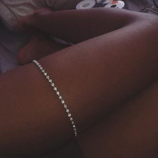 50cm Shining Crystal Thigh Chain - Neon North Clothing
