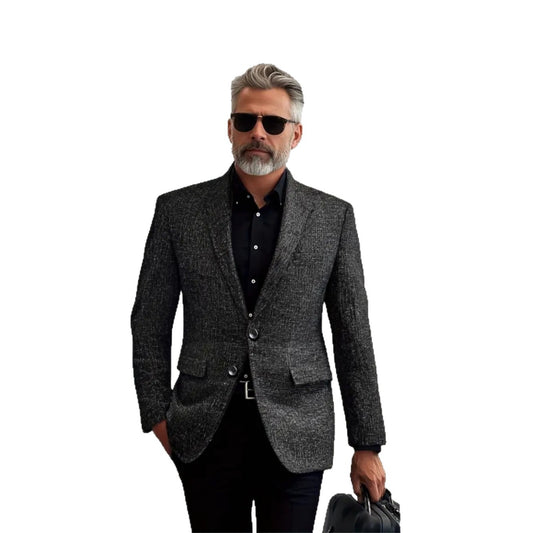 Leisure Sports Jacket for Men - Single-Breasted Coat