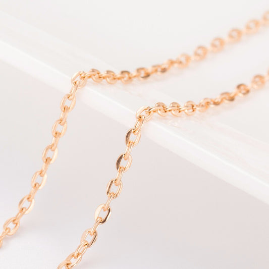Gold Silver Metal Chain with Long Strip Pendant Necklace - Neon North Clothing