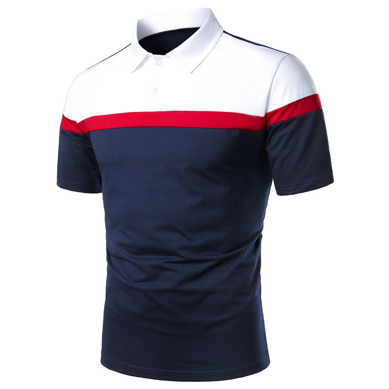 Color Matching Polo T-Shirt for Men - Casual Short Sleeves Design - Neon North Clothing