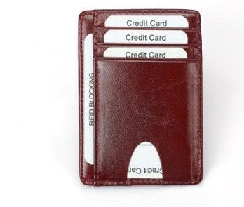 Black RFID Business Card Holder Wallet