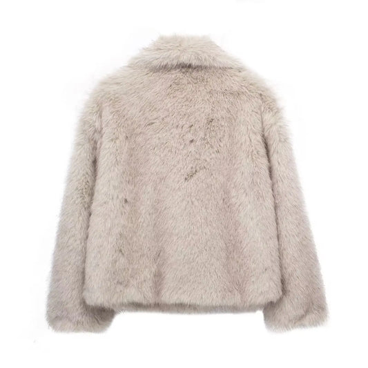 Turn-down Collar Soft Coat Jacket - Neon North Clothing