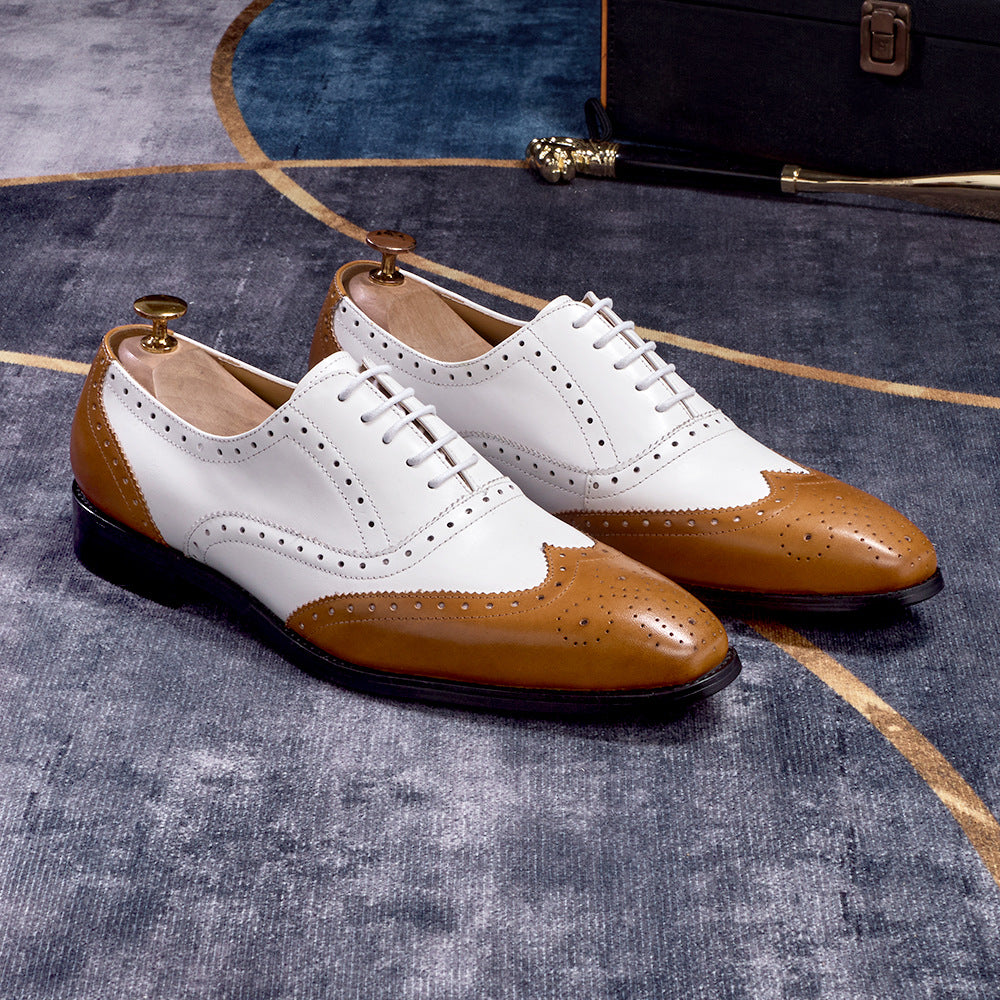 Men's Brogues for Business Casual with Pointed Toes for Versatile Style
