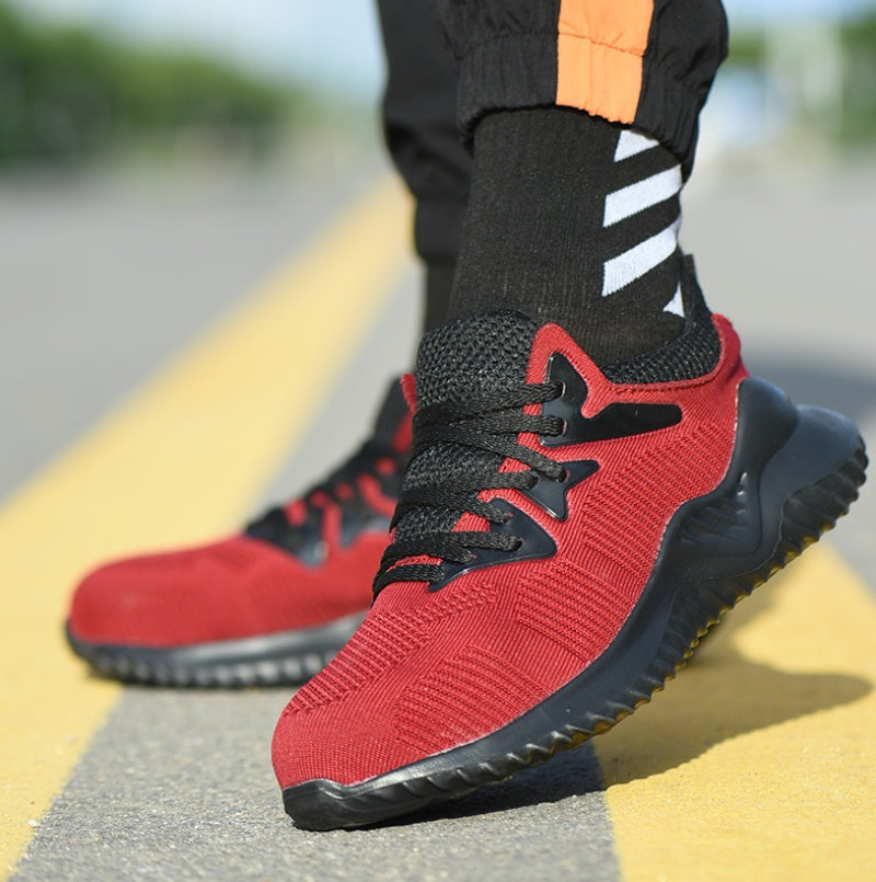 Wear-Resistant Work Shoes with Light Breathable Anti-Slip Rubber Outsole
