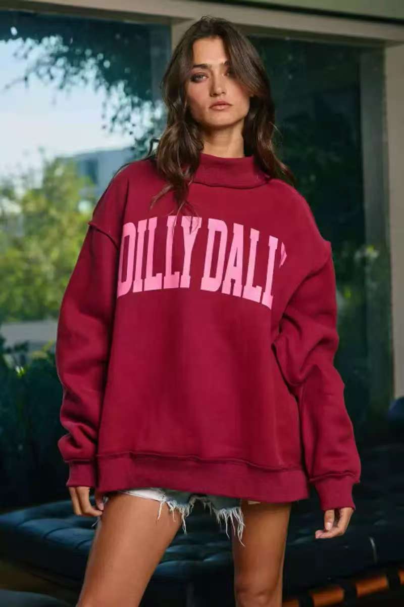 Printed Crewneck Sweatshirt - Long-Sleeve Loose-Fit for Ultimate Comfort and Style