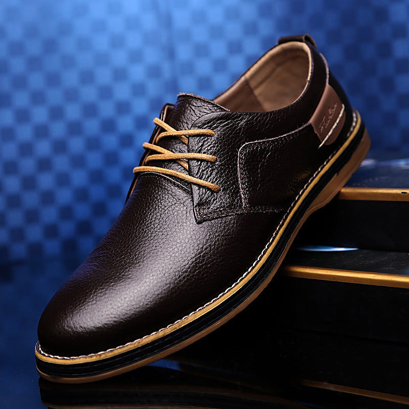 Men's Leather Dress Shoes for Casual and Formal Occasions with Soft Sole