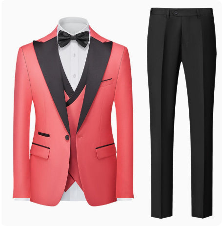 Slim Fit Three-Piece Suit Set for a Stylish Look