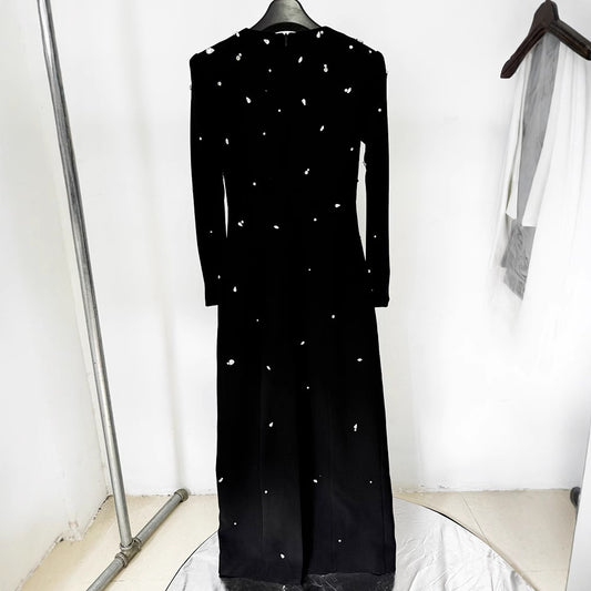 Elegant Long-Sleeve Maxi Dress for Timeless Sophistication and Style - Neon North Clothing
