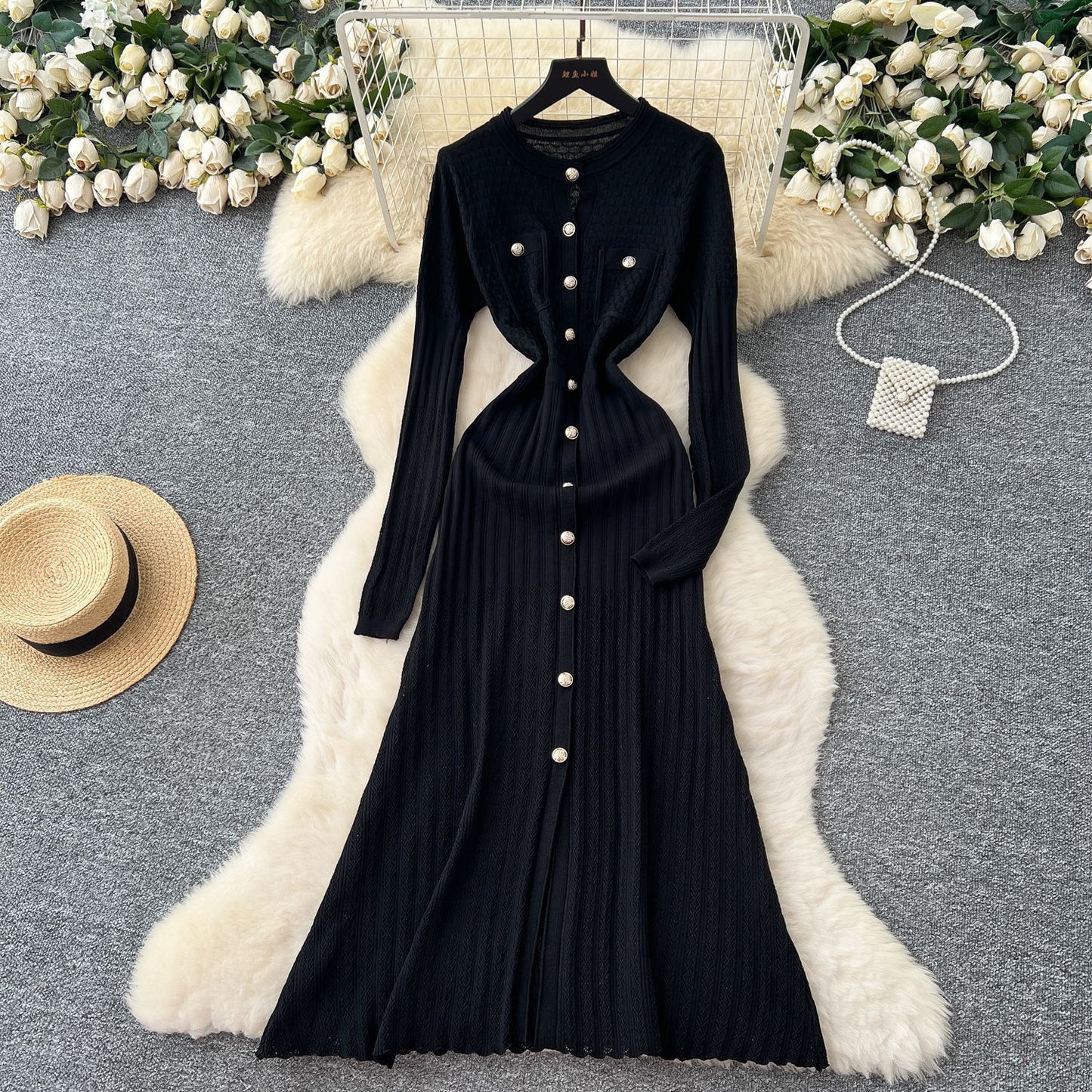 Stretch Knit Round Neck Sleeveless Fitted Women's Dress - Neon North Clothing