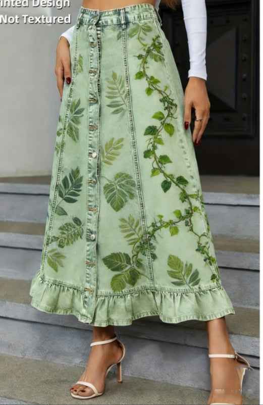 Vintage Peplum Half-Length Skirt - Chic Vintage Peplum Skirt for Effortless Style