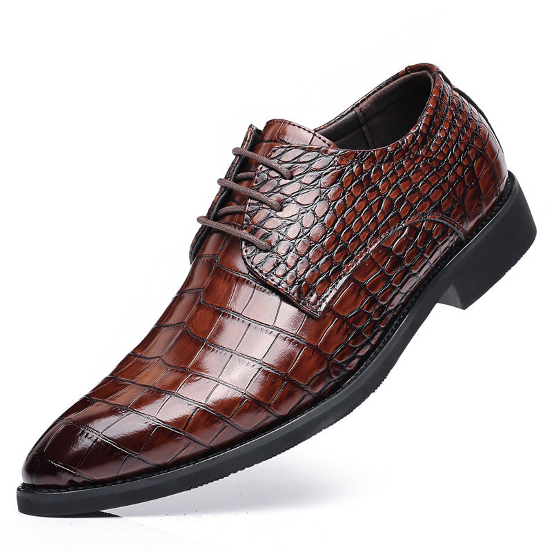 Fish Grain Leather Shoes in British Style