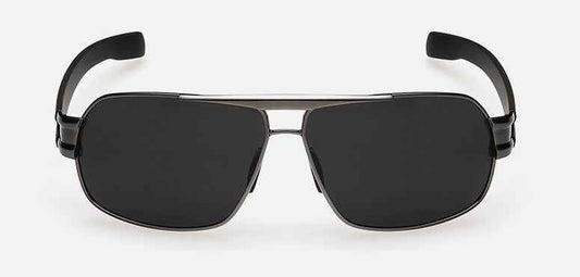 Polarized Square Sunglasses for Men - Metal Frame Stylish Eyewear