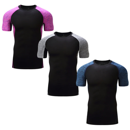 Camiseta deportiva de manga corta ajustada para hombre