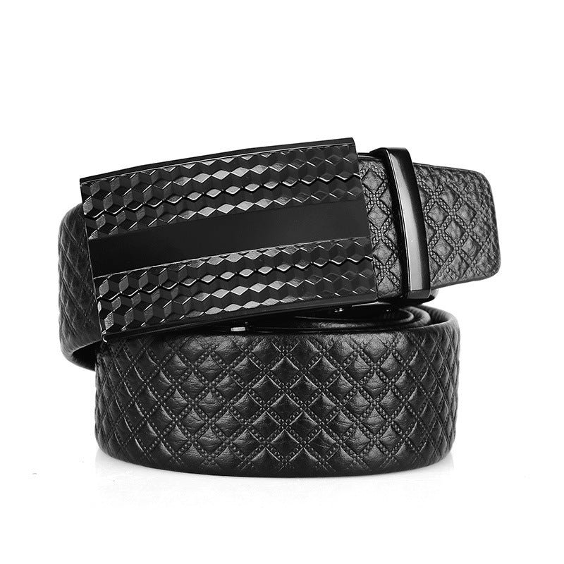 Genuine Leather Automatic Buckle Belt for Men - Neon North Clothing