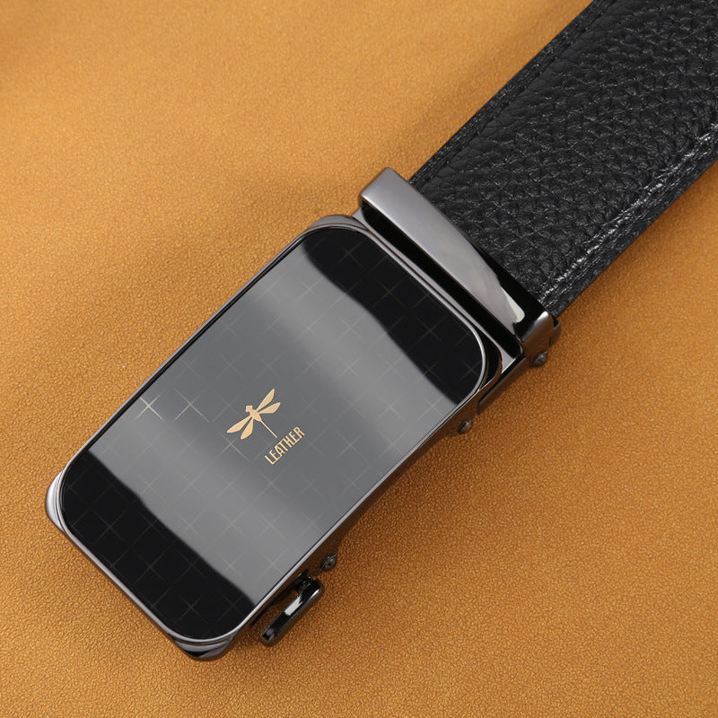 Mens Casual Business Belt Made Of Split Leather - Neon North Clothing