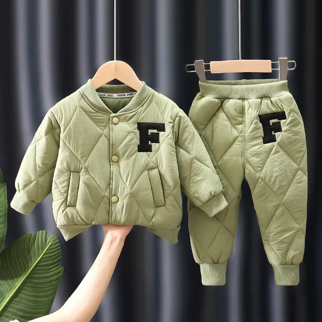 Boys Coat and Pants Set - Stylish 2Pcs Suits for 1 to 5 Years - Neon North Clothing