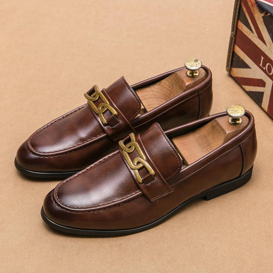 Men's British Formal Leather Shoes for Business and Casual Wear