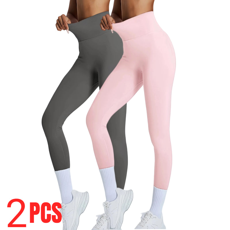 2 Pack Women's High Waisted Seamless Leggings