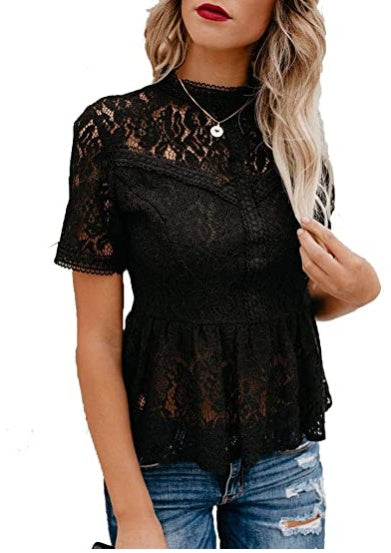 Summer Water-Soluble Lace Blouse - Elegant Crocheted Temperament Top