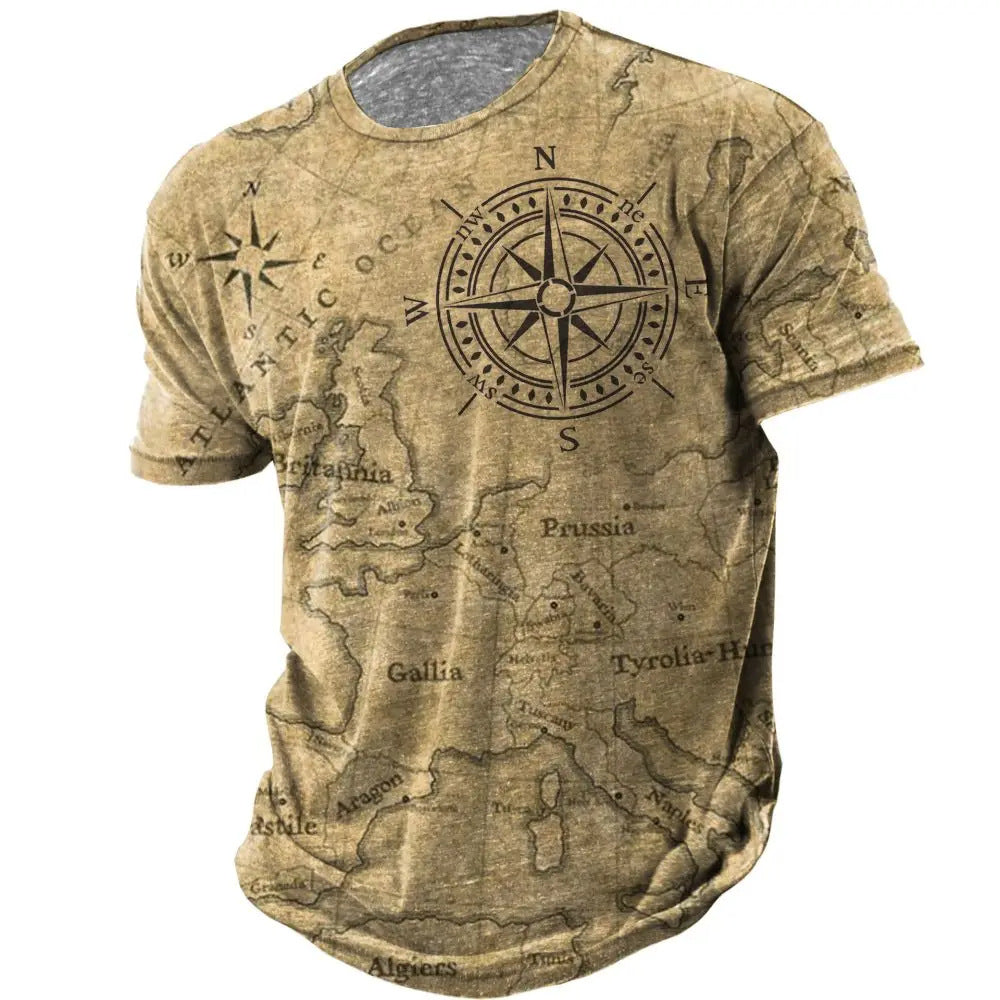 Casual Patterned Short Sleeve T-Shirt for Effortless Style - Neon North Clothing