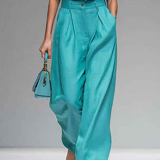 Sleeveless Vest Wide-Leg Pants Set for Women