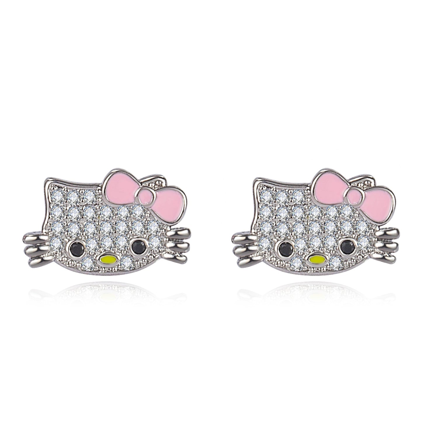 Kitty Cat Necklace and Earring Set - Neon North Clothing