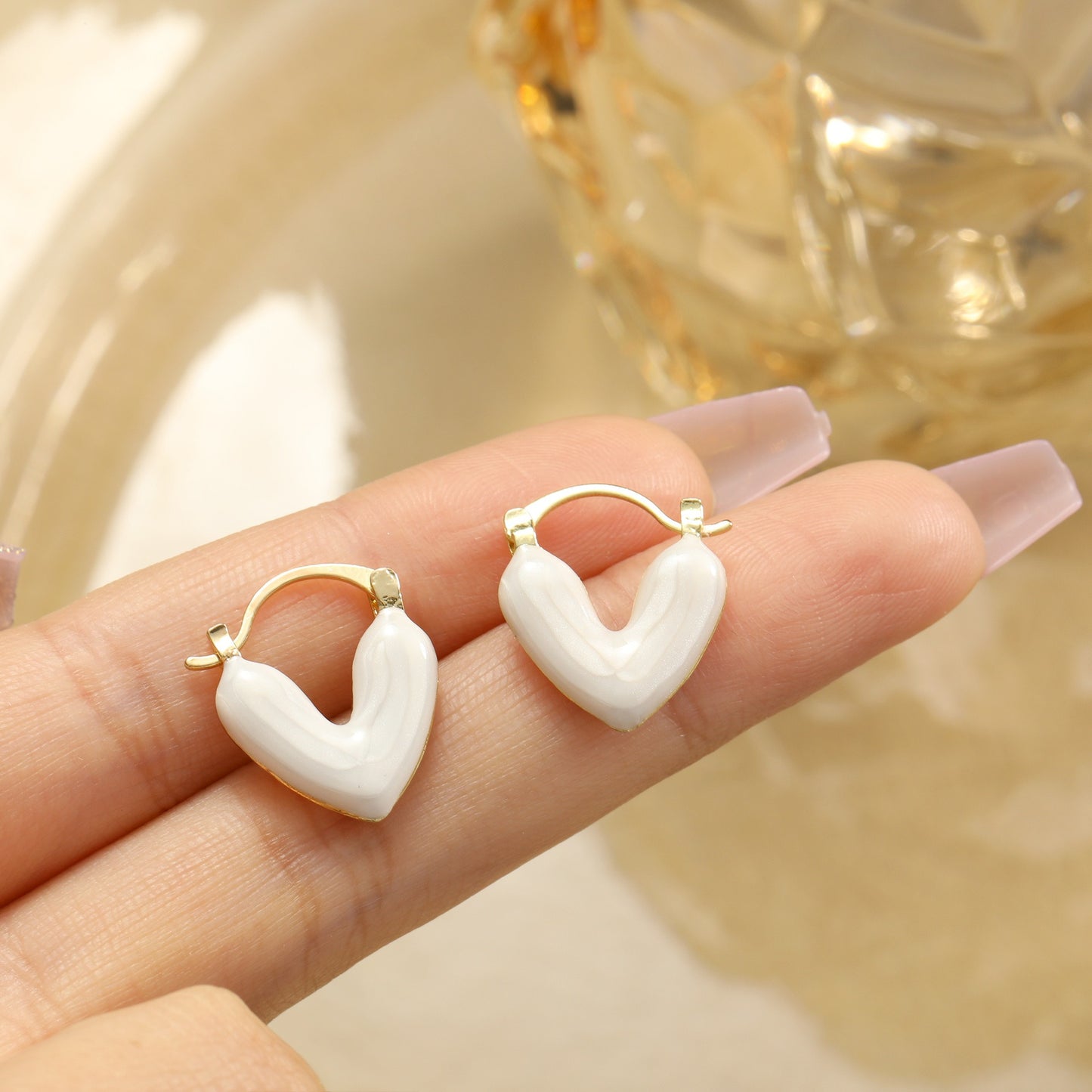 Caring Glaze Ear Clasps Earrings - Neon North Clothing