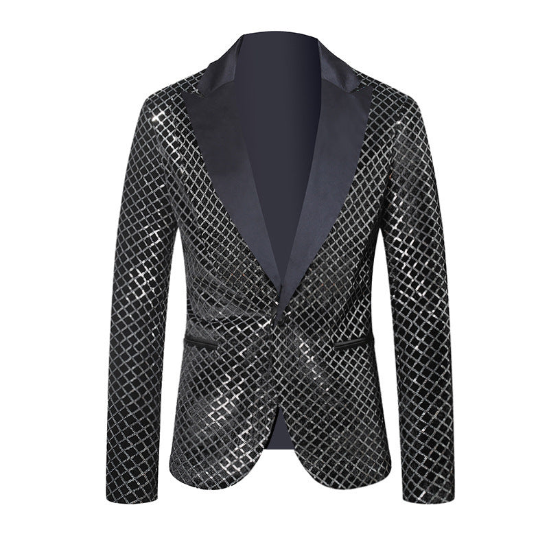 Men's Sequin Bead Suit Jacket
