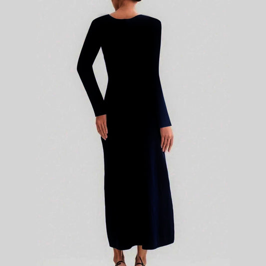 Elegant Evening Sleeveless Dress with Round Neck - Neon North Clothing
