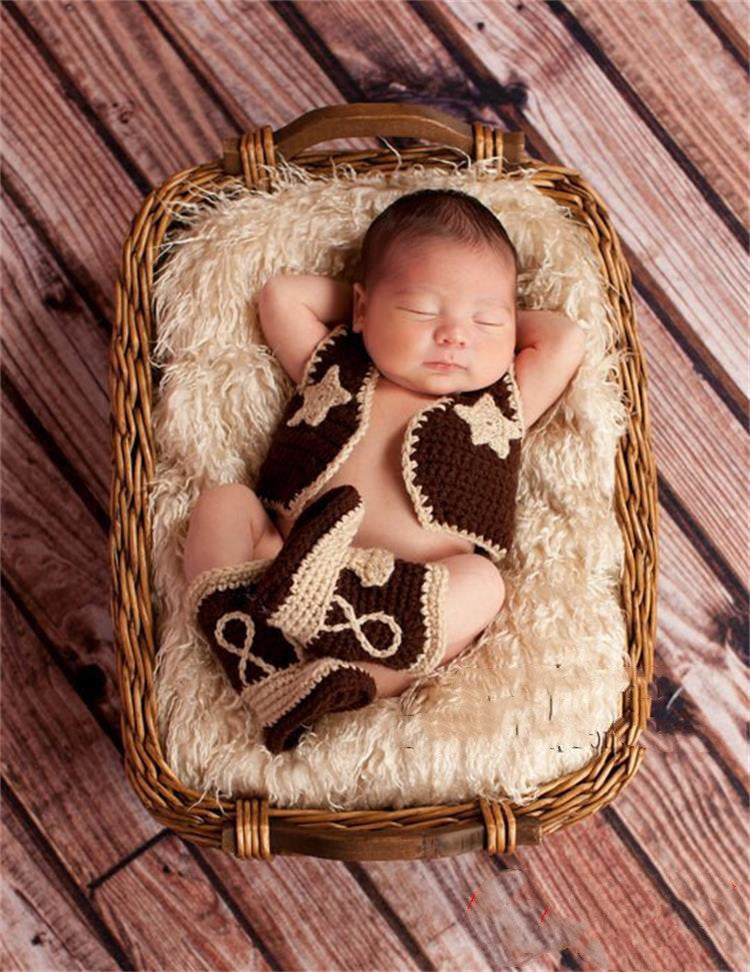 Combinaison photo bébé tricotée en laine