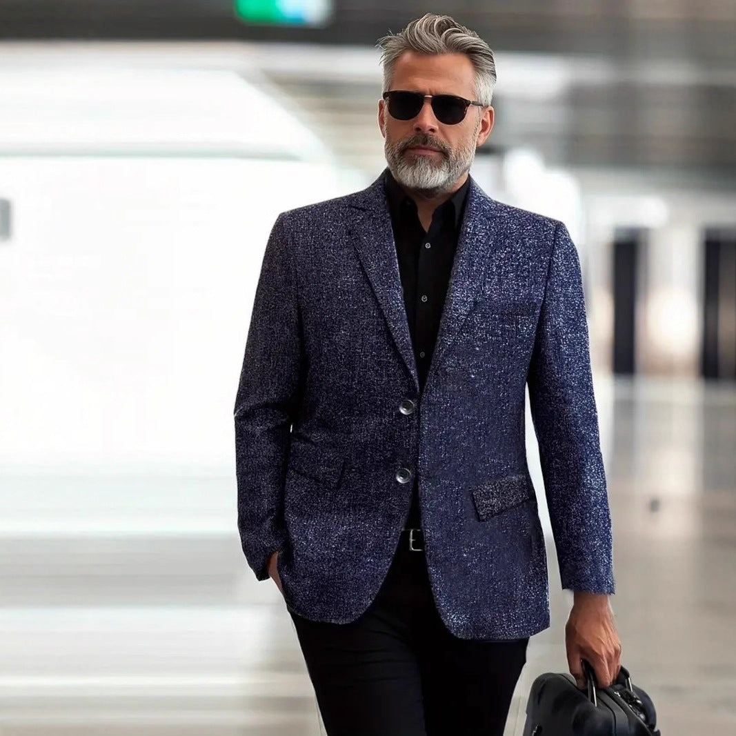 Leisure Sports Jacket for Men - Single-Breasted Coat