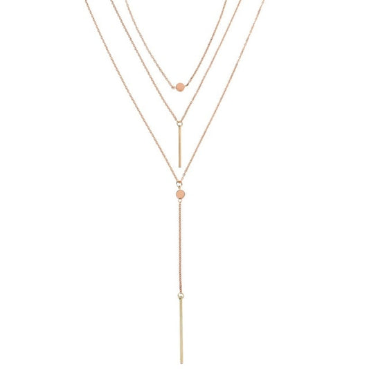 Ailend Design Simple Multi Layer Chain Necklace - Neon North Clothing