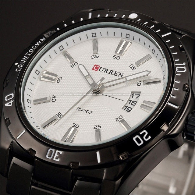 Luxury Waterproof Quartz Watch - Full Steel Analog Waterproof Timepiece - Neon North Clothing