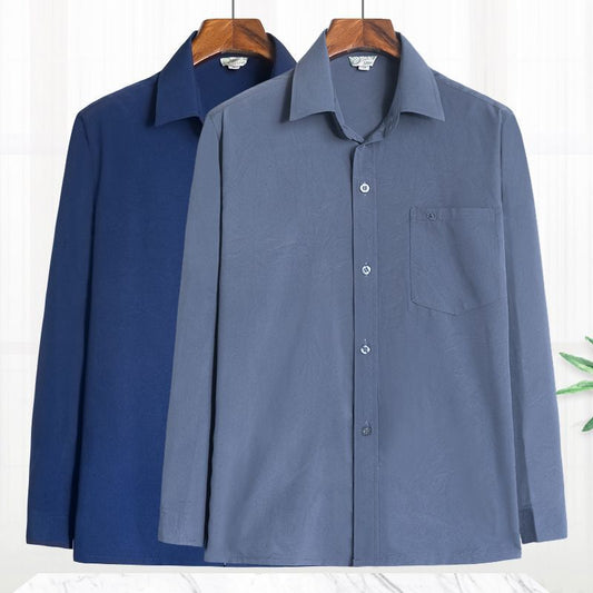 Men's Casual Long Sleeve Shirt - Stylish Loose Fit Regular Shirt for Everyday Wear