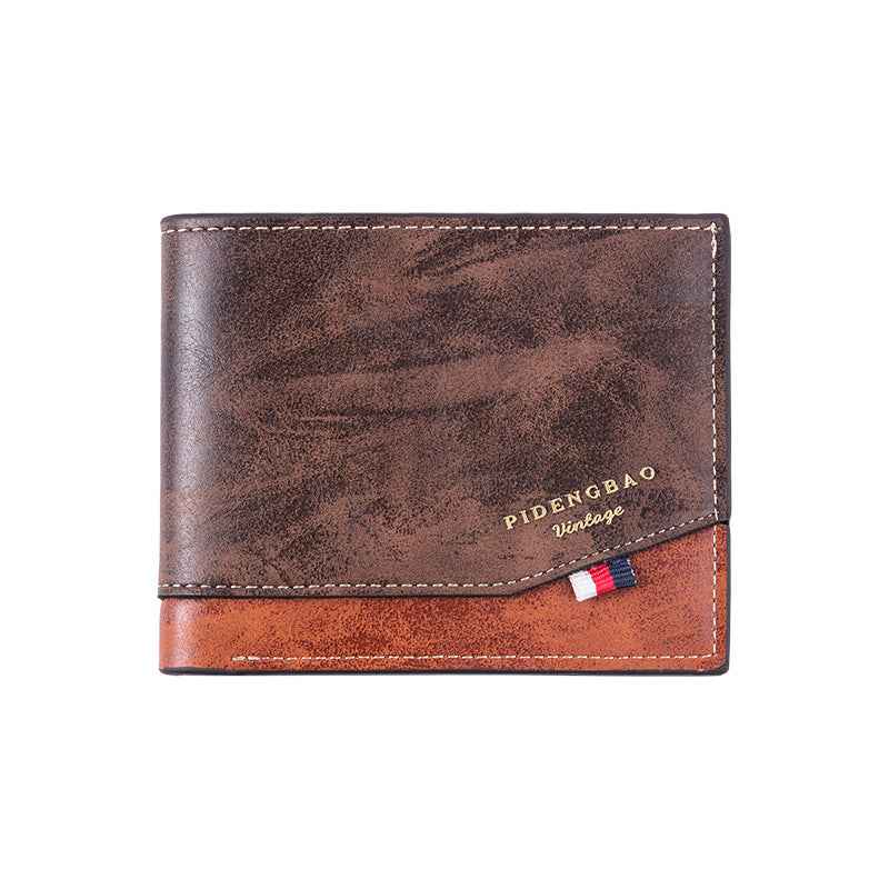 Two-fold Retro Fashion Wallet for Stylish Minimalists