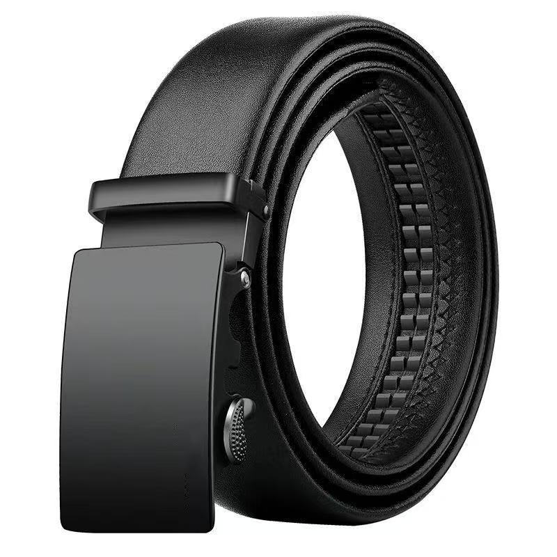 Mens Wide Leather Belt with Automatic Buckle - Trendy and Stylish Design - Neon North Clothing