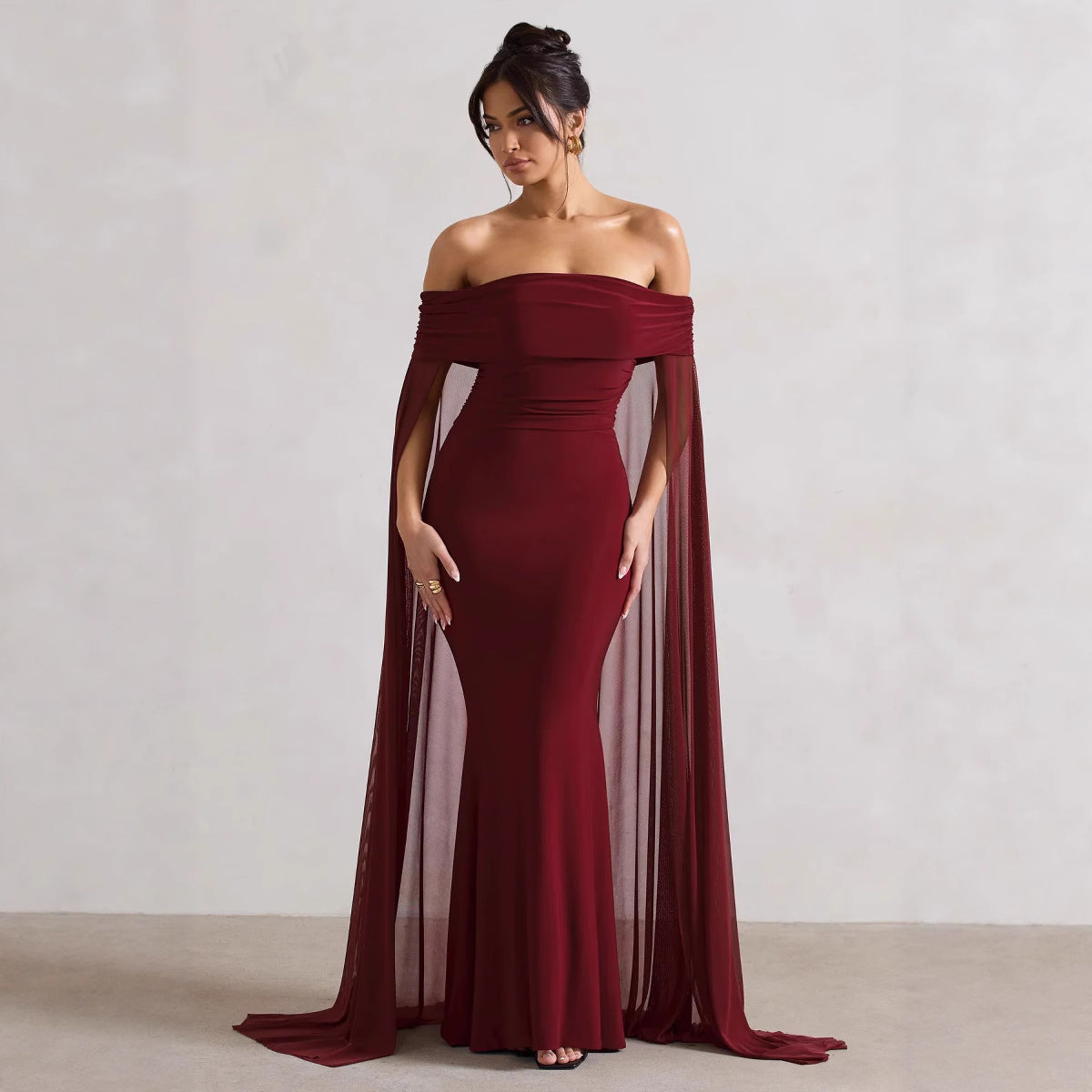 Elegant and Fashionable Off-Shoulder Pleated Dress for Women - Perfect Off-Shoulder Pleated Dress - Neon North Clothing