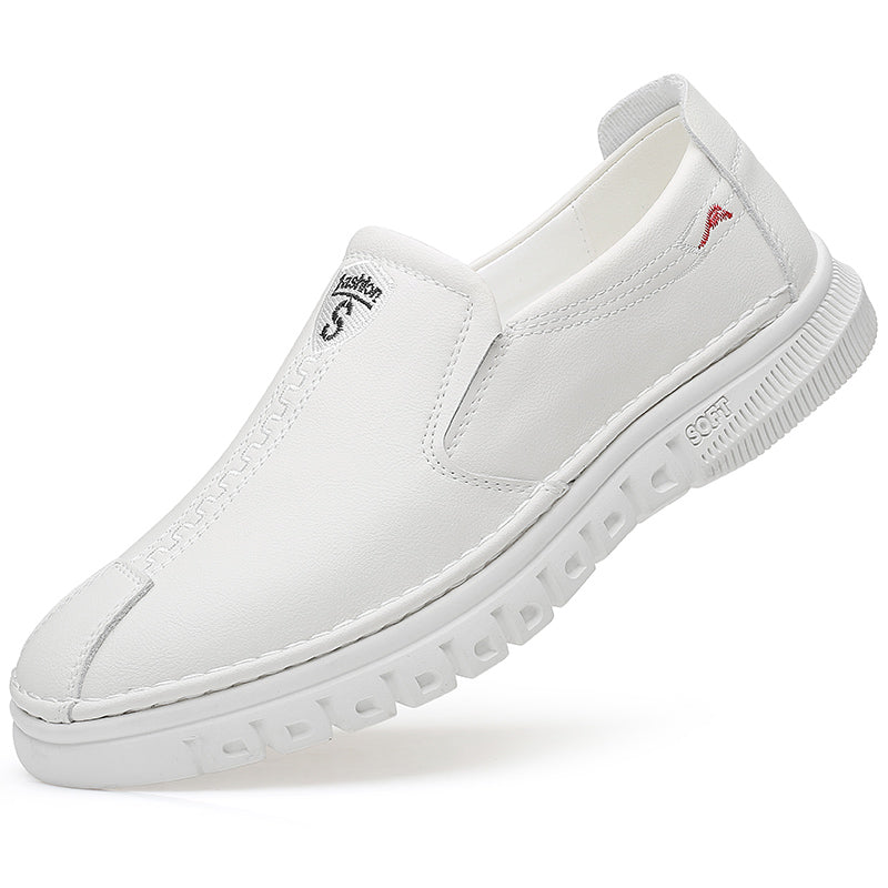 Men's Breathable Leather Casual Shoes - Non-slip Design for Ultimate Comfort