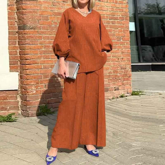 Casual Loose-Fit 2-Piece Pants Set for Effortless Style