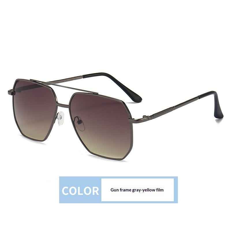 New Stylish Dual-bridge Sunglasses For Men Retro Design