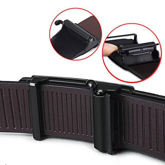 Toothless Automatic Buckle Leather Belt for Men - Stylish and Adjustable