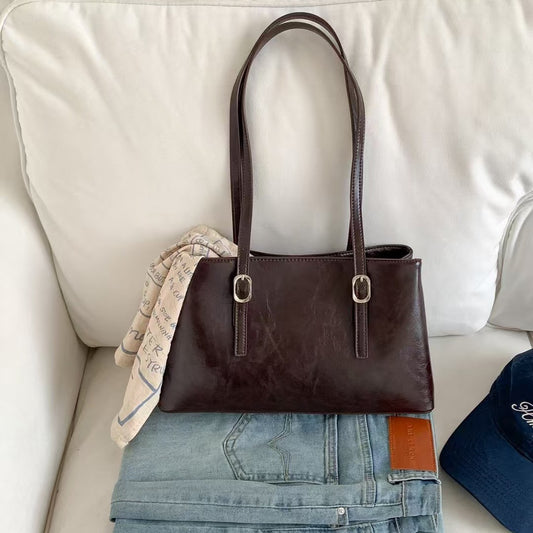 Vintage Large-Capacity Shoulder Bag for Women