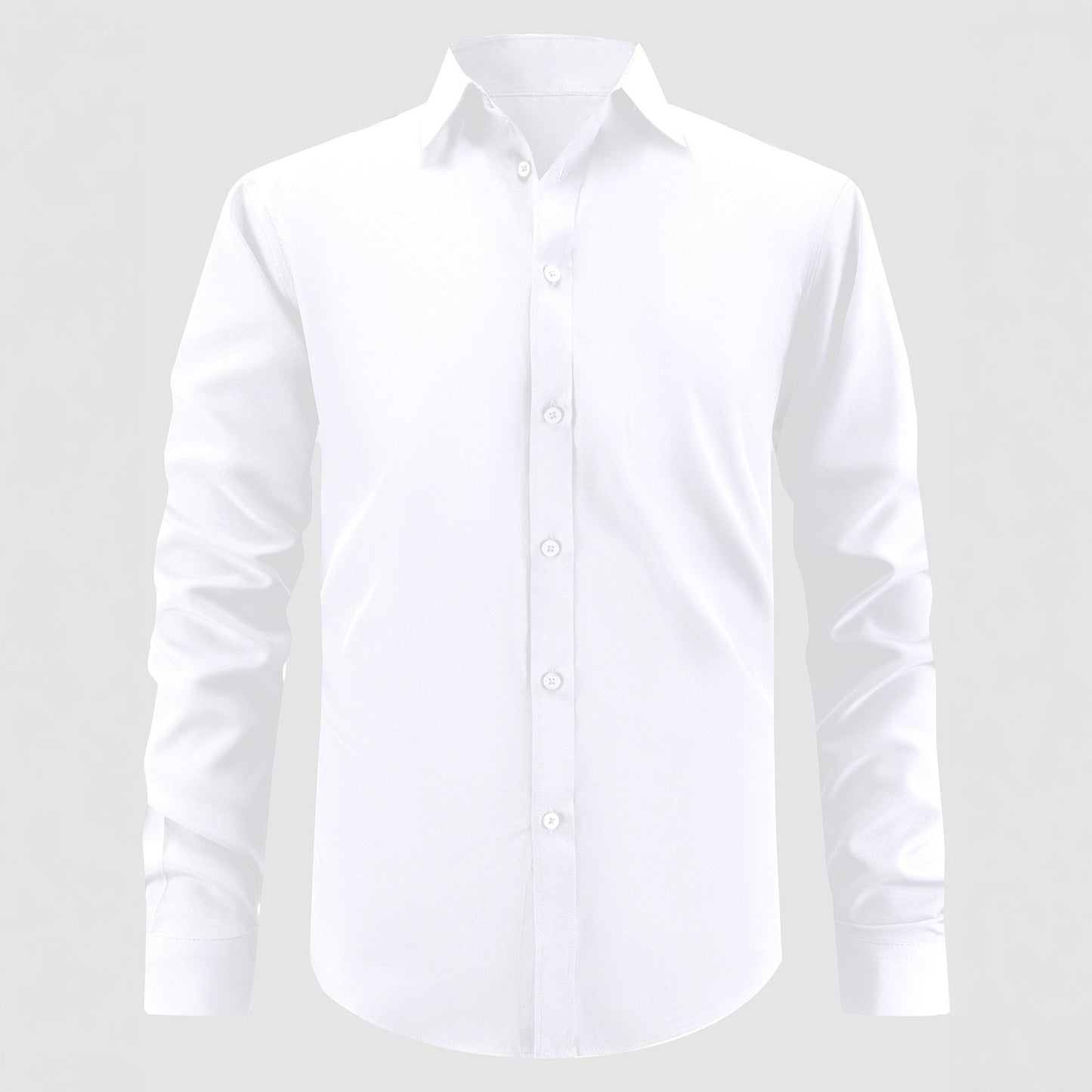 Men's Slim Fit Solid Color Shirt - Simple Regular Fit for Everyday Style