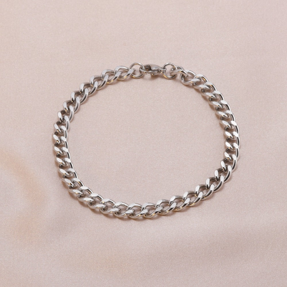 Cuban Electroplated Titanium Steel Thick Chain  Bracelet - Neon North Clothing