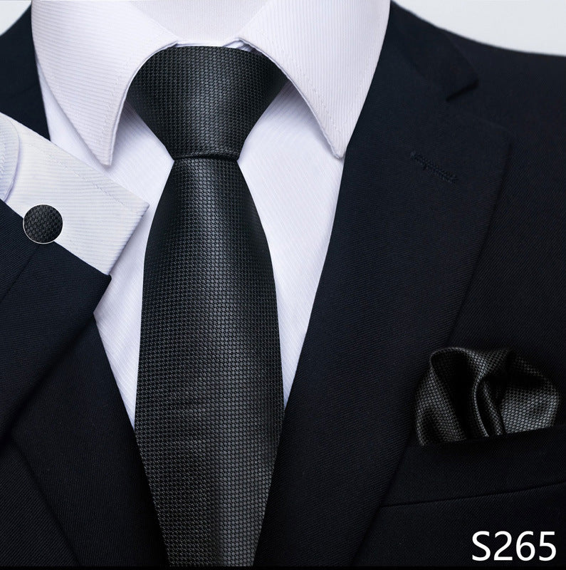 Men's Formal Wear Tie Set with Creative All-Match Scarf and Cuff Buckle - Neon North Clothing