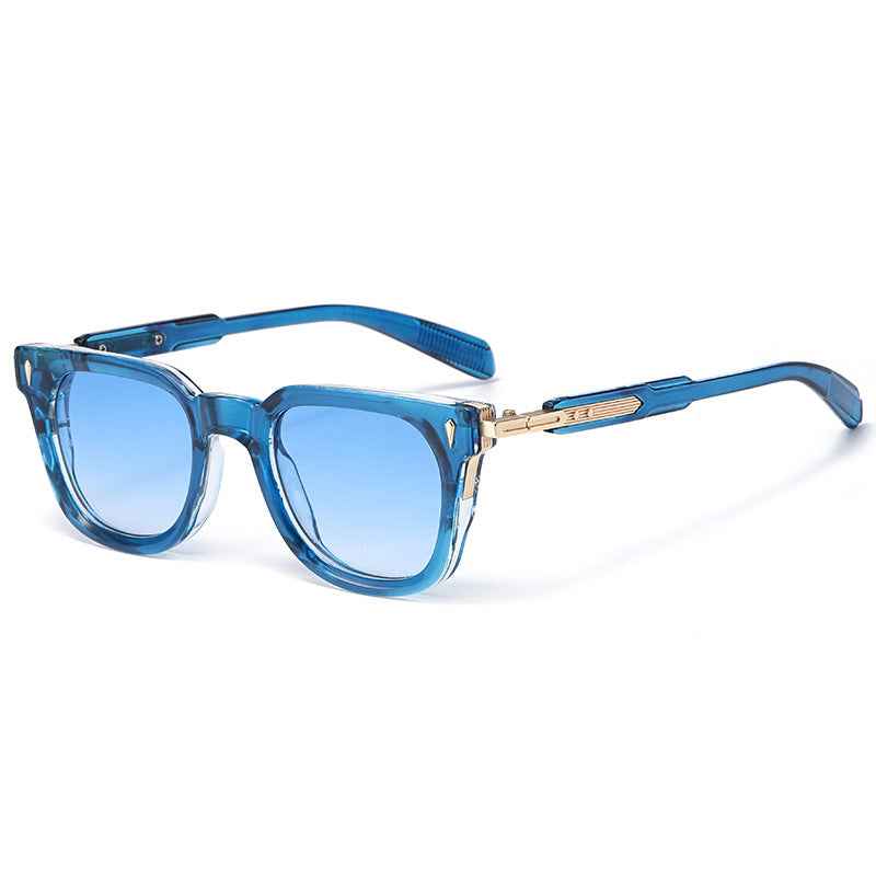 New European and American-style Metal Punk Sunglasses for Men - Fashionable Square-frame Design