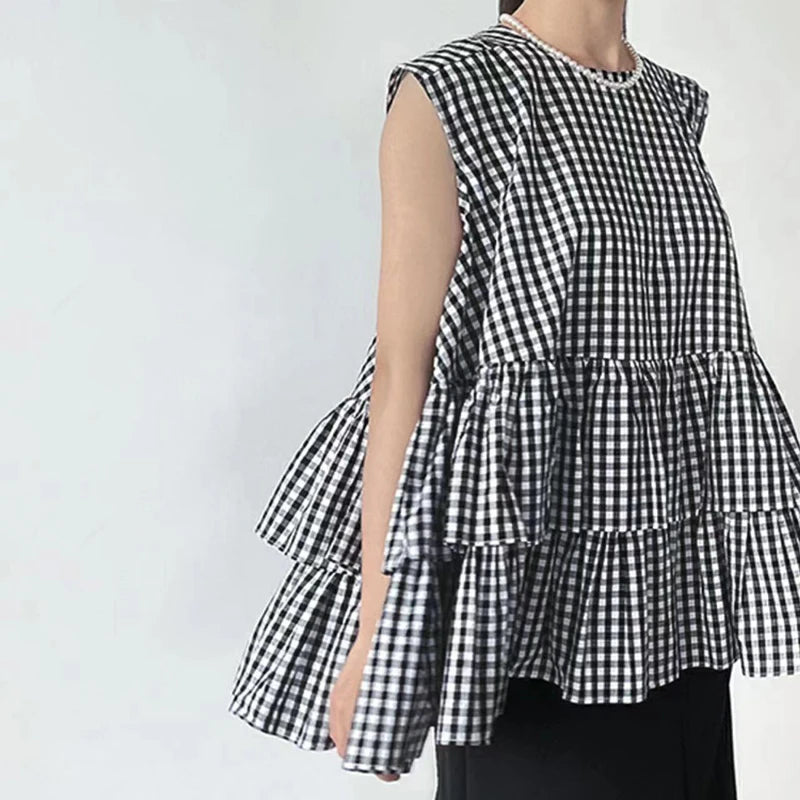 Ruffles Sleeveless Blouse for a Chic Layered Look - Neon North Clothing
